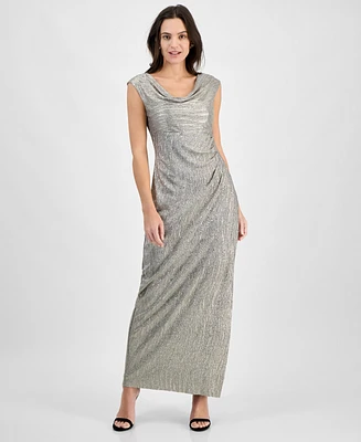 Connected Textured Metallic Gown