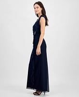 Connected Lace Column Gown