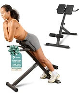 LifePro Adjustable Hyperextension Bench for Glutes, Hamstrings, and Lower Back - Foldable Home Gym Equipment