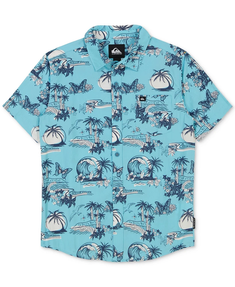 Quiksilver Big Boys Apero Classic Short-Sleeve Cotton Shirt