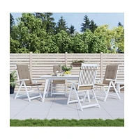 Garden Highback Chair Cushions 4 pcs Taupe 47.2"x19.7"x1.2" Fabric