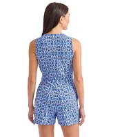 Tommy Bahama Women's Printed Surplice-Neck Wrap Romper