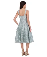 Eliza J Women's Butterfly Floral Embellished Fit & Flare Dress