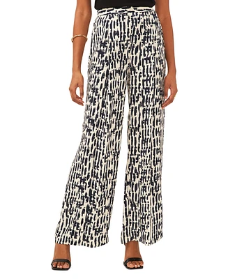 Vince Camuto Women's Printed Pull-On Wide-Leg Pants