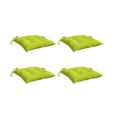 Chair Cushions 4 pcs Bright Green 19.7"x19.7"x2.8" Oxford Fabric