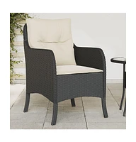 Patio Chairs with Cushions pcs Poly Rattan