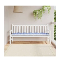 vidaXL Garden Bench Cushion Blue&White Stripe 70.9"x19.7"x2.8" Oxford Fabric