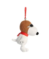 Aurora Mini Flying Ace Keychain Peanuts Adorable Plush Toy White 5