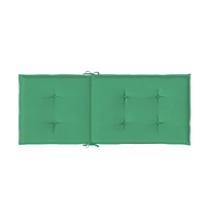 vidaXL Garden Highback Chair Cushions 6 pcs Green 47.2"x19.7"x1.2" Fabric