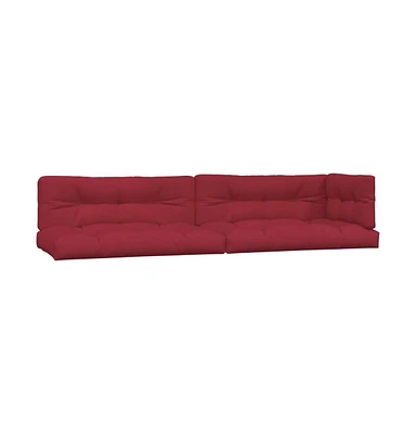 vidaXL Pallet Cushions 5 pcs Wine Red Fabric