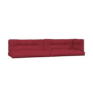 vidaXL Pallet Cushions 5 pcs Wine Red Fabric