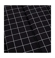 Sun Lounger Cushion Black Check Pattern Oxford Fabric