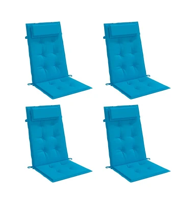 vidaXL Highback Chair Cushions pcs Light Blue Oxford Fabric