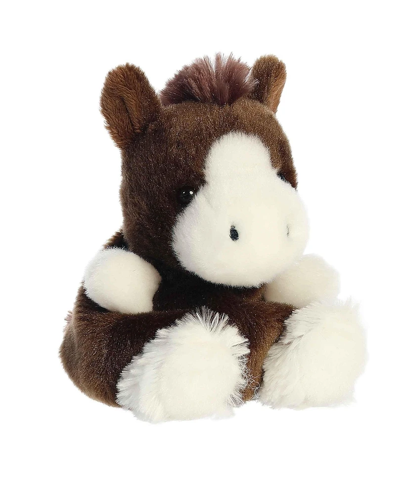 Aurora Mini Darius Clydesdale Palm Pals Adorable Plush Toy Brown 5"