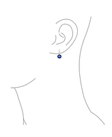 Bling Jewelry Simple Iridescent Peacock Freshwater Pearl Drop Ball Earrings Sterling Silver