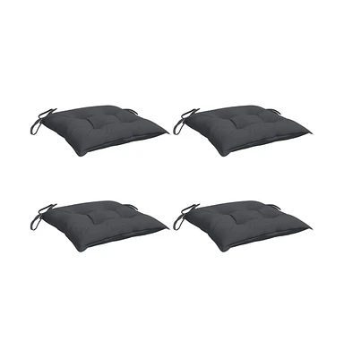 vidaXL Chair Cushions 4 pcs Anthracite 19.7"x19.7"x2.8" Oxford Fabric