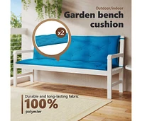 Garden Bench Cushion Light Blue 59.1"x(19.7"+19.7")x2.8" Oxford Fabric