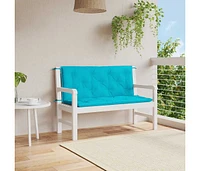 Garden Bench Cushions 2pcs Turquoise 47.2"x19.7"x2.8" Fabric