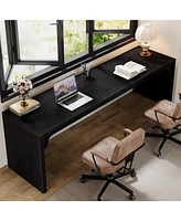 Tribesigns 78.7 Inches Long Computer Desk, Wooden Extra Desk Double Workstation, 2 Person for Home Office, Large Writing Peo