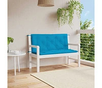 Garden Bench Cushion Light Blue 47.2"x(19.7"+19.7")x2.8" Oxford Fabric