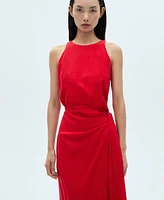 Mango Women's Bow Midi Dress