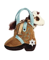 Aurora Small Giddyup Boot Fancy Pals Fashionable Plush Toy White 7.5"