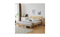 Slickblue Platform Bed Frame with Headboard for Stylish and Comfortable Bedroom Design