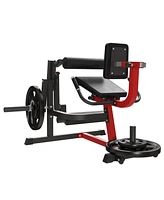 Er Kang Leg Extension and Curl Machine, Lower Body Special Leg Machine, Adjustable Leg Exercise Bench with Plate Loaded, Leg Rotary Extension for Thig