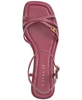Coach Women's Ginny Leather Platform Sandals