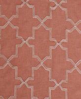Superior Quatrefoil Modern Geometric Window Curtain Panel Set with Rod Pocket Header, 26X63