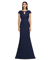 Js Collections Women's Leigh 3D-Floral Keyhole-Cutout Gown
