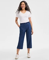 Style & Co Women's Chambray Pull-On Capri Pants, Exclusively at Macy's