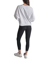 Dkny Sport Women's Studded Logo Fleece Crewneck Sweatshirt