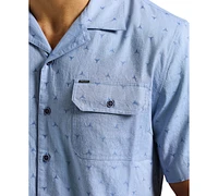 Men's Salaman Relaxed-Fit Printed Button-Down Shirt