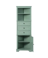Slickblue Tall Cabinet with 3 Drawers – Space-Saving Storage Solution for Home, Office, or Bedroom