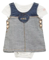 Guess Baby Girl 2-Piece Jersey Bodysuit and Denim Skirt