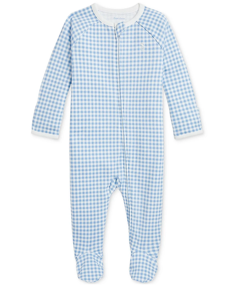 Polo Ralph Lauren Baby Cotton Gingham Footed Coverall