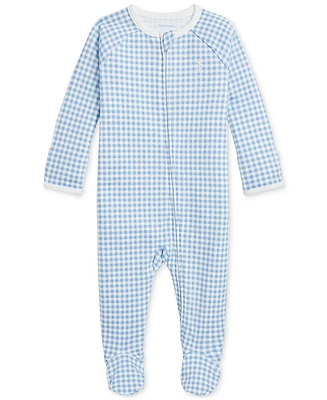 Polo Ralph Lauren Baby Cotton Gingham Footed Coverall