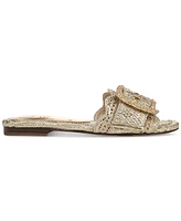 Sam Edelman Women's Bambi Raffia Buckle Slide Sandals