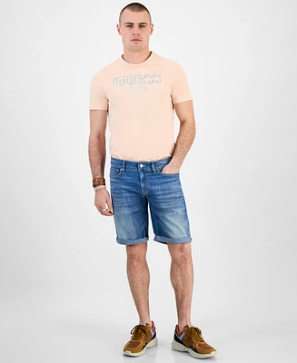 Guess Men's Sonny Slim-Fit Stretch 12" Denim Shorts