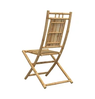 Folding Patio Chairs 2 pcs 18.1"x26"x39" Bamboo