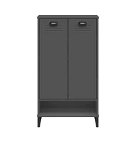 Shoe Cabinet Viken Anthracite Gray Engineered Wood