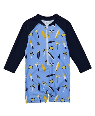 Snapper Rock Baby Boys Turtle Break Ls Sunsuit