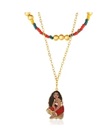 Disney Moana Layered Necklace – Vibrant Beads & Enamel Pendant