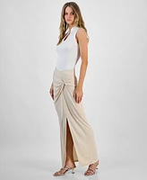 Guess Women's Aimee Embellished Side-Drape Maxi Skirt