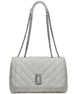 Karl Lagerfeld Paris Lafayette Medium Leather Shoulder Bag
