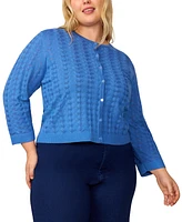 Melissa Paige Plus Button-Down Sweater, Exclusively at Macy's