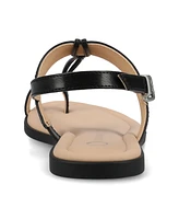 Journee Collection Women's Gerra T-Strap Toe Ring Flat Sandals