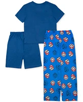 Nintendo Big Boys 3-Pc. Mario Short-Sleeve Pajama Set