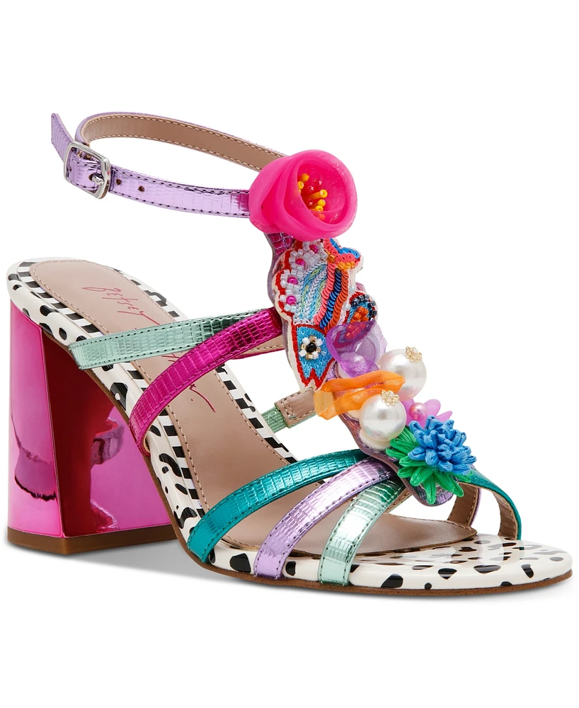 Betsey Johnson Women's Azallia Embellished Strappy Dress Sandals